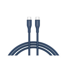 Дата кабель USB-C to USB-C 1.0m CC60SC10 60W Silicon Dark blue Canyon (CNS-CC60SC10DB)