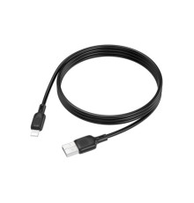Дата кабель USB 2.0 AM to Lightning 1.0m Lenny silicone BX113 black BOROFONE (6941991115394)