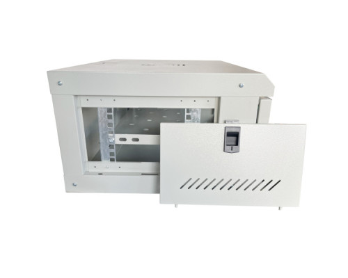 Шафа настінна GEAR 4U 19" 600x450x280 мм, + полка 19", grey (GWMSN-4U-600-450G)
