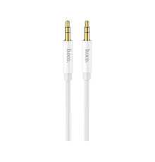 Кабель мультимедійний 3.5mm M to 3.5mm M 1.0m Silver HOCO (6931474759870)