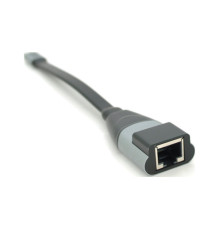 Перехідник USB-C to RJ45 0.18m 1000Mbps black Voltronic (YT-Type-C(M)/RJ-45(F)/27032)