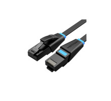 Патч-корд 3м, UTP cat 6 RJ-45 flat black Vention (IBJBI)