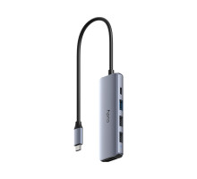 Концентратор Cudy USB-C 5-in-1 1xHDMI 4K + 1xUSB-C PD100W + 1xUSB 3.0 5Gbps + 2xUSB 2.0 (UH405)