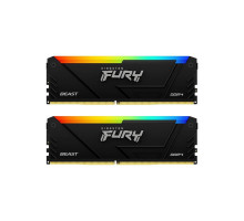 Модуль пам'яті для комп'ютера DDR4 32GB (2x16GB) 3600 MHz FURY Beast RGB Kingston Fury (ex.HyperX) (KF436C18BB2AK2/32)