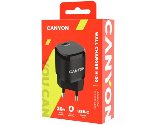 Зарядний пристрій Canyon PD 20W black (CNE-CHA20B05) Зарядний пристрій Canyon PD 20W black (CNE-CHA20B05)