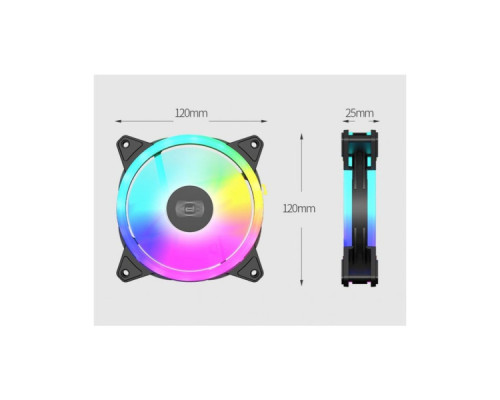 Кулер до корпусу PcCooler F3 T120 ARGB BK