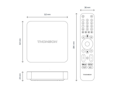 Медіаплеєр THOMSON Streaming Box 4K 2/32 GB 240G (241225)