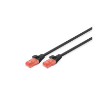 Патч-корд 1м, CAT 6 UTP, AWG 26/7, Cu, LSZH, black Digitus (DK-1617-010/BL)