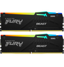 Модуль пам'яті для комп'ютера DDR5 64GB (2x32GB) 6400 MHz Beast RGB XMP Kingston Fury (ex.HyperX) (KF564C32BBAK2-64)
