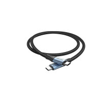 Дата кабель USB-C to USB-C 1.5m 240W aluminum black Vention (TREBG)