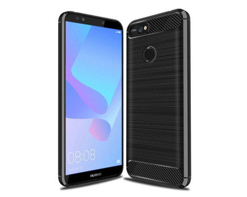 Чохол до мобільного телефона Laudtec для Huawei Y6 Prime 2018 Carbon Fiber (Black) (LT-HY6PM18)