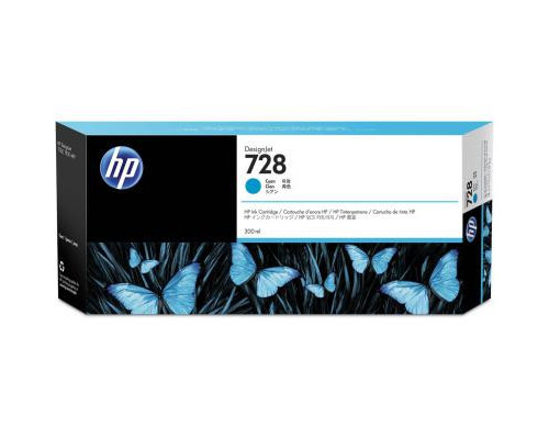 Картридж HP DJ No.728 Cyan, DesignJet T730/T830 300 ml (F9K17A)