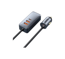 Зарядний пристрій Baseus 2xUSB-C + 2xUSB 120W + extension cord gray (CCBT-A0G)