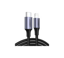 Дата кабель USB-C to Lightning 1.0m 3A 60W US304 black Ugreen (60759)