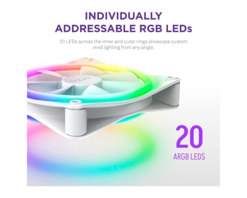 Кулер до корпусу NZXT F120RGB Duo-120mm Dual-sideRGB Fan-Tripl (RF-D12TF-W1) Кулер до корпусу NZXT F120RGB Duo-120mm Dual-sideRGB Fan-Tripl (RF-D12TF-W1)