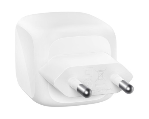 Зарядний пристрій Belkin 2xUSB-C PD50W GaN PPS white (WCH019KQWH)