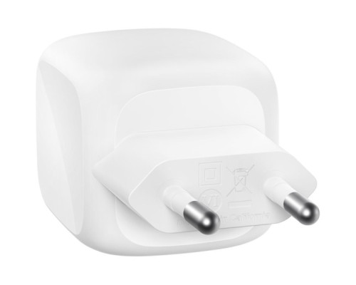 Зарядний пристрій Belkin 2xUSB-C PD50W GaN PPS white (WCH019KQWH)