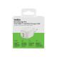 Зарядний пристрій Belkin 2xUSB-C PD50W GaN PPS white (WCH019KQWH)