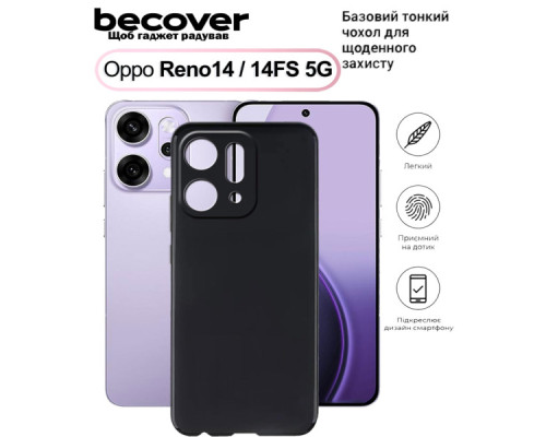 Чохол до мобільного телефона BeCover Silicone Oppo Reno14 / 14FS 5G Black (713791)