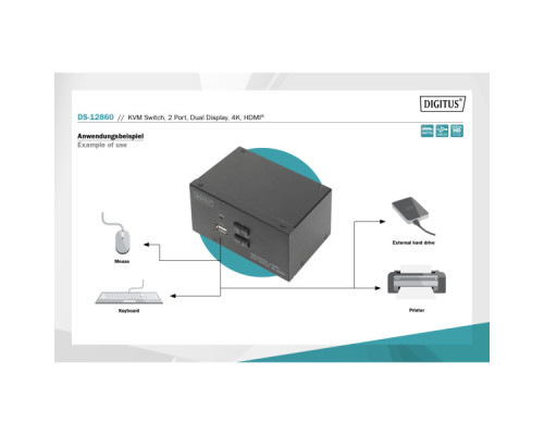 Комутатор KVM Digitus DS-12860