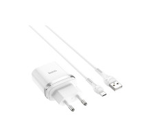 Зарядний пристрій HOCO C12Q Smart QC3.0 charger set(Micro) White (6931474716286)