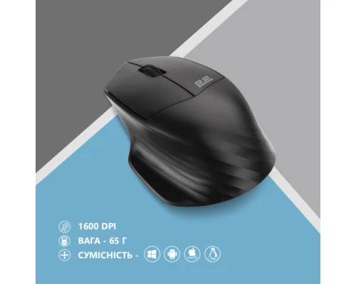 Мишка 2E MF280 Silent Wireless/Bluetooth Black (2E-MF280WBK) Мишка 2E MF280 Silent Wireless/Bluetooth Black (2E-MF280WBK)