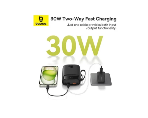Батарея універсальна Baseus QPow2 20000mAh 30W, with 2*Type-C Cable, Black (P10055009113-00) Батарея універсальна Baseus QPow2 20000mAh 30W, with 2*Type-C Cable, Black (P10055009113-00)