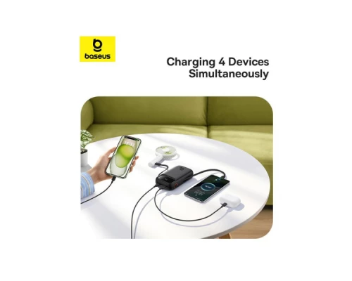 Батарея універсальна Baseus QPow2 20000mAh 30W, with 2*Type-C Cable, Black (P10055009113-00) Батарея універсальна Baseus QPow2 20000mAh 30W, with 2*Type-C Cable, Black (P10055009113-00)