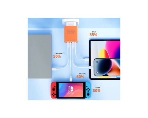 Зарядний пристрій Proda AZEADA Seagulls AZ-19 GaN5 65W USB-A (QC4.0) USB-C (PD3.0) orange (AZ-19-OR) Зарядний пристрій Proda AZEADA Seagulls AZ-19 GaN5 65W USB-A (QC4.0) USB-C (PD3.0) orange (AZ-19-OR)