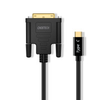 Кабель мультимедійний USB-C to DVI M 1.8m black Choetech (XCD-0018-BK)