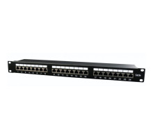 Патч-панель 19" 24xRJ-45 FTP cat.5е, 1U, тип 110 Cablexpert (NPP-C524-002)