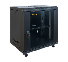 Шафа настінна GEAR 12U 19" 600x450x650 мм, + полка 19", black (GWMSN-12U-600-450)