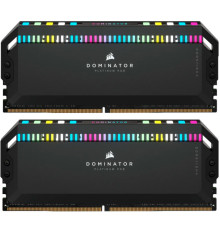 Модуль пам'яті для комп'ютера DDR5 32GB (2x16GB) 6000 MHz Dominator Platinum RGB Black Corsair (CMT32GX5M2B6000C30)