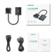Перехідник VGA M to HDMI F CM513 black Ugreen (50945)