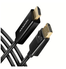 Кабель мультимедійний DisplayPort M to HDMI M 1.8m 4K30Hz black AXAGON (RVD-HI14C2)