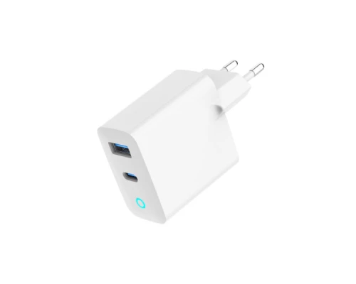 Зарядний пристрій Gembird 1хUSB-A (QC3.0 18W) + 1xType-C (PD 65W) white (TA-UC-PDQC65L-W-01) Зарядний пристрій Gembird 1хUSB-A (QC3.0 18W) + 1xType-C (PD 65W) white (TA-UC-PDQC65L-W-01)