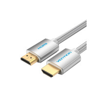 Кабель мультимедійний HDMI to HDMI 3.0m V2.0 4K 60Hz Silver Metal Type Vention (AABII)