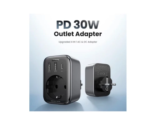 Зарядний пристрій Ugreen 3xUSB 30W Outlet Extender (2хUSB-A+USB-C) CD314 (90613) Зарядний пристрій Ugreen 3xUSB 30W Outlet Extender (2хUSB-A+USB-C) CD314 (90613)