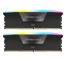 Модуль пам'яті для комп'ютера DDR5 48GB (2x24GB) 5200 MHz Vengeance RGB Black Corsair (CMH48GX5M2B5200C38)