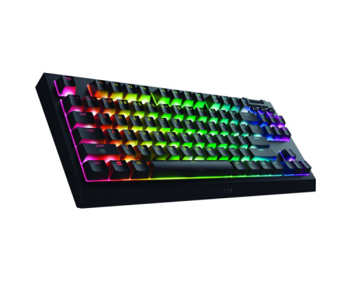 Клавіатура Razer BlackWidow V4 Low-Profile TKL Wireless/Bluetooth/USB Green switch UA Black (RZ03-05450500-R3M1)