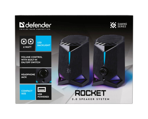 Акустична система Defender Rocket 6Вт USB Black (65094)