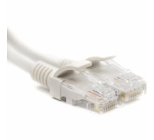 Патч-корд 0.5м, UTP, cat.5e, CU, white PowerPlant (CA911530)