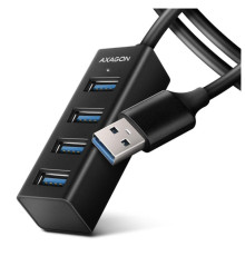 Концентратор AXAGON USB 3.1 to 4xUSB 3.0 1.2m black (HUE-M1AL)
