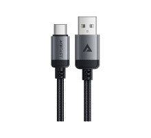Дата кабель USB 2.0 AM to USB-C 1.2m 3.0A 18W aluminum alloy Black Acefast (6974316283782)