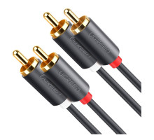 Кабель мультимедійний 2xRCA M to 2xRCA M 2.0m AV104 black Ugreen (10518)