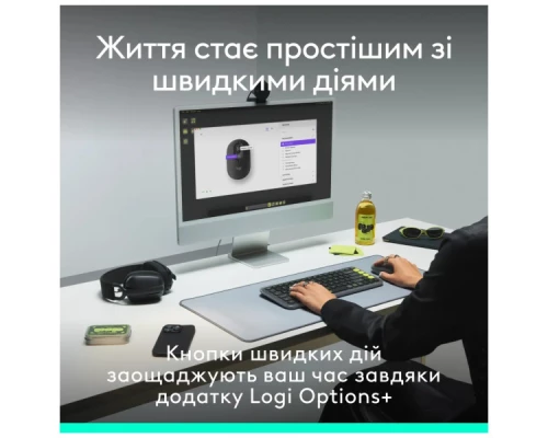 Мишка Logitech POP Mouse With Emoji Bluetooth Graphite (910-007412)