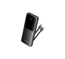 Батарея універсальна Vention 10000mAh 22.5W 3A PD, Built-in USB-C+Lightning Cables, Black (FHOB0)
