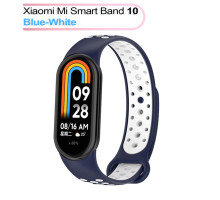 Ремінець до фітнес браслета BeCover Vents Style для Xiaomi Mi Smart Band 10 Blue-White (713632)
