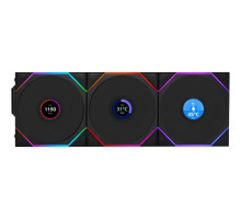 Кулер до корпусу Lian Li UNI Fan TL WIRELESS LCD 120-3, Black (G99.12TLLCD1W3B.00)