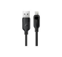 Дата кабель USB 2.0 AM to Lightning 1.2m 2.4A TPE black Acefast (6974316286202)
